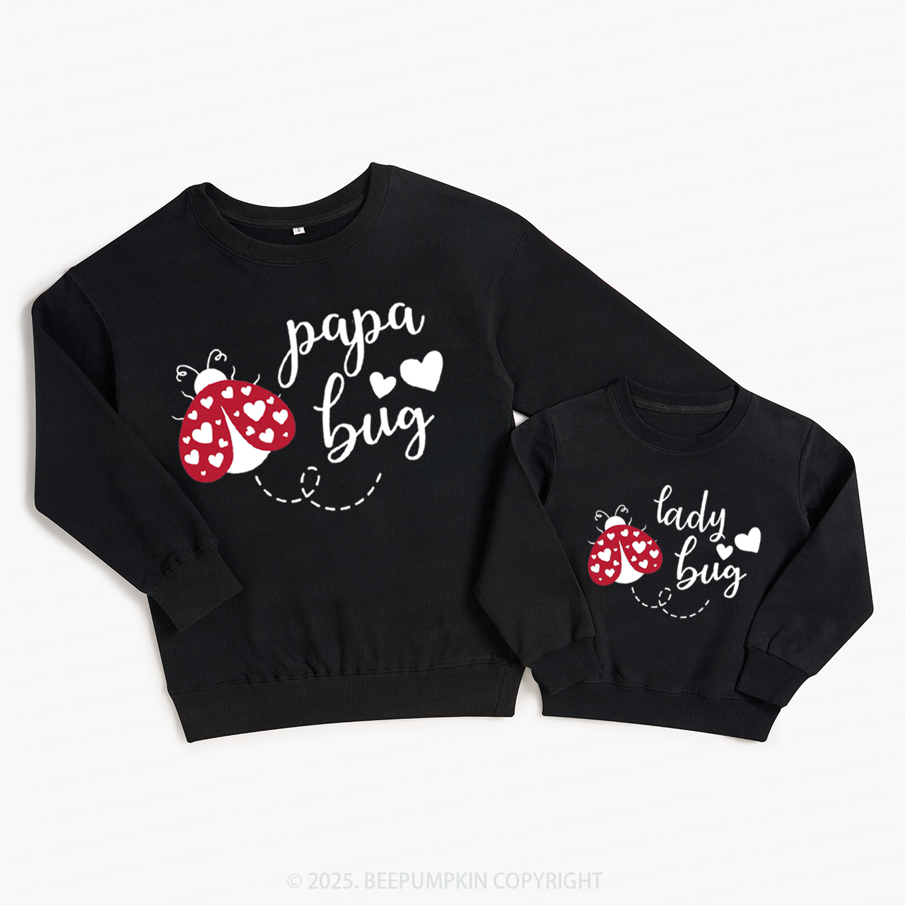 Lady Bug Valentine's Day Family Matching Sweatshirts