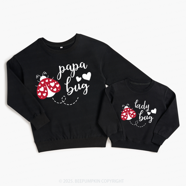 Lady Bug Valentine's Day Family Matching Sweatshirts