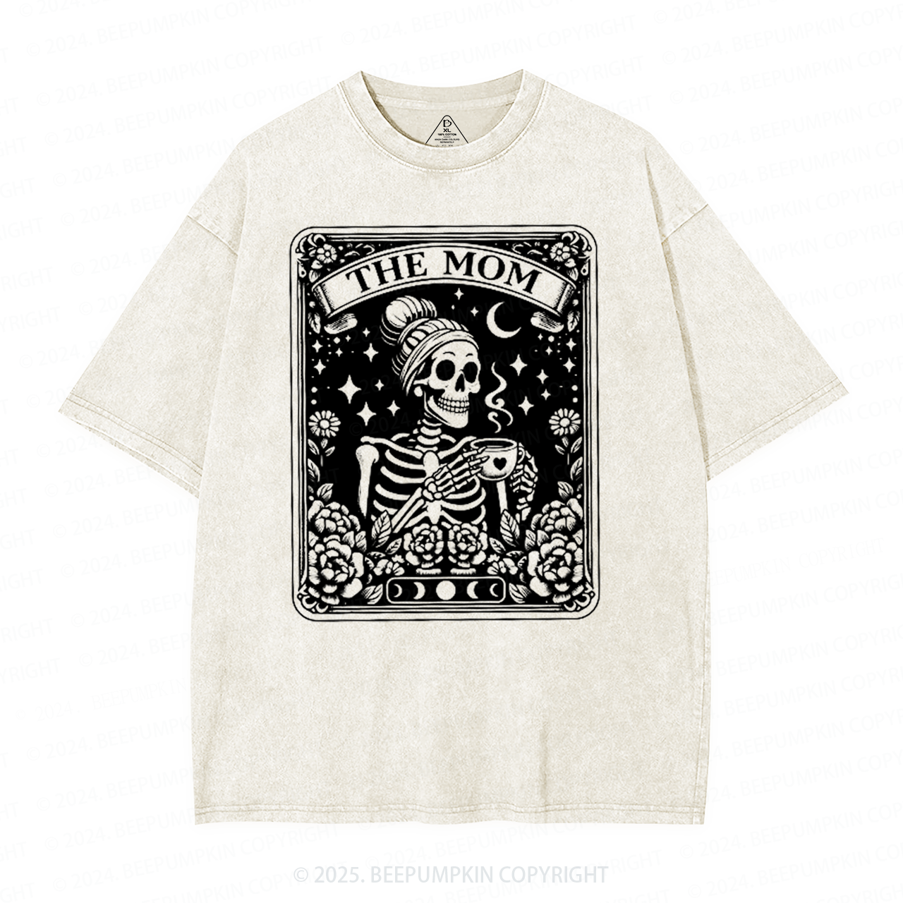 The Mom Tarot Card Mama Washed T-Shirts