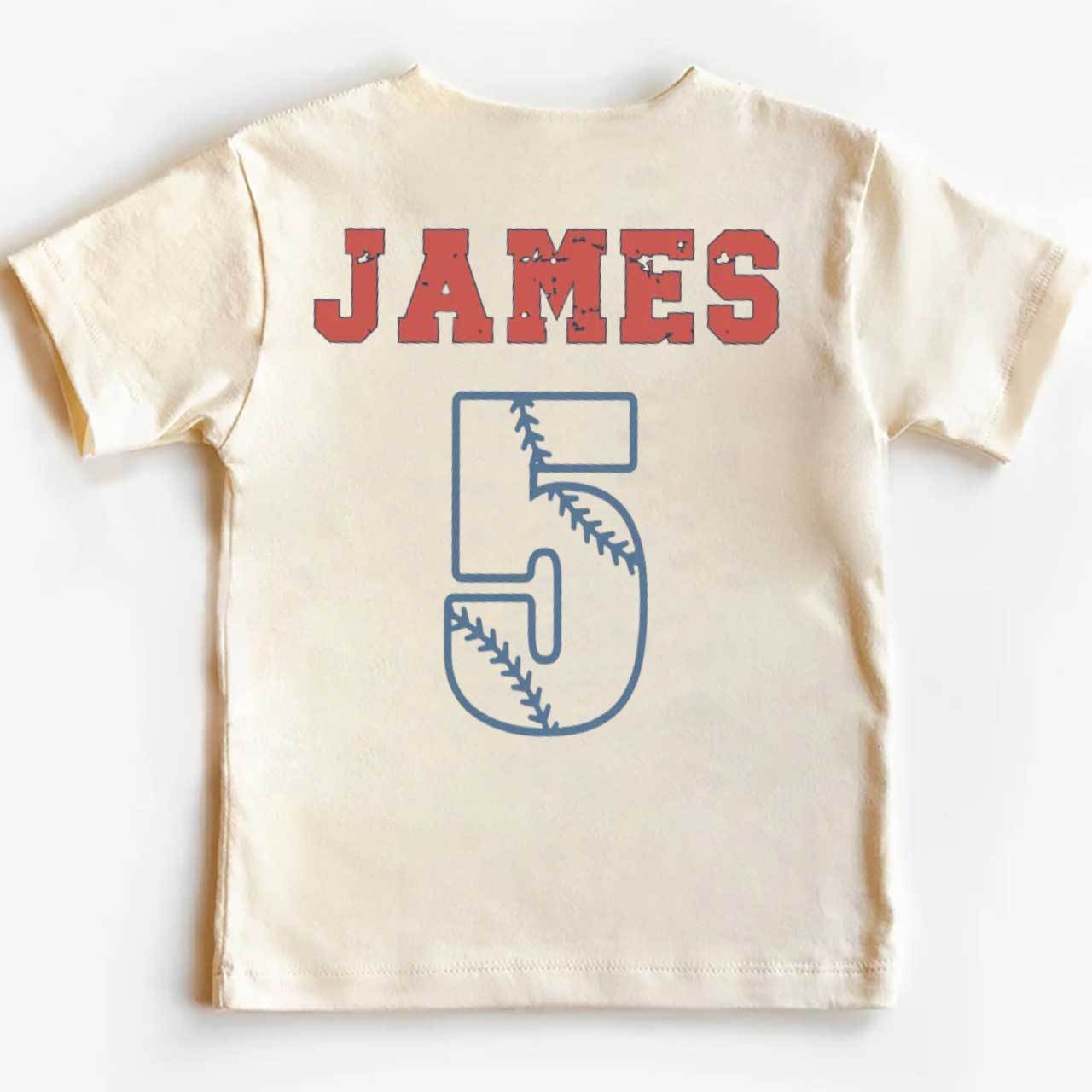 Personalized Snack Muncher Baseball Toddler&Kid's Tees Beepumpkin