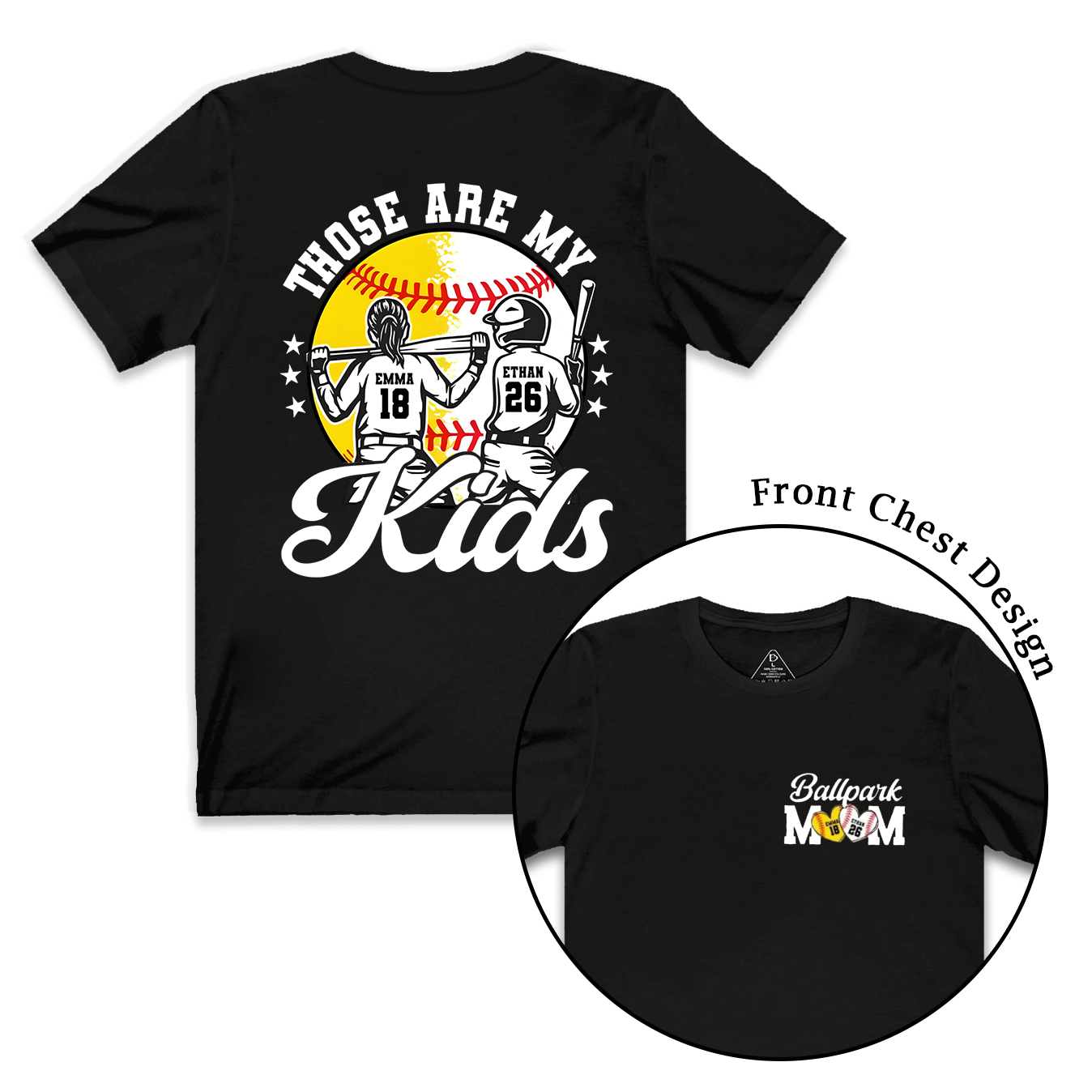 Those Are My Kids Baseball Mama T-Shirts