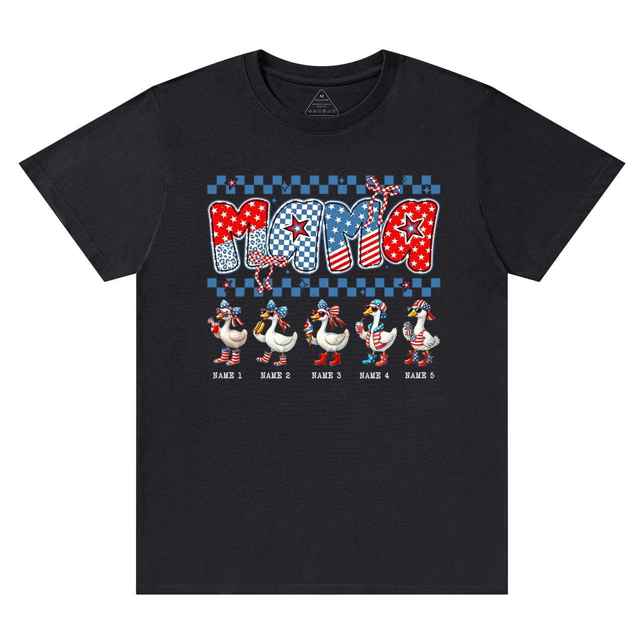 Personalized 4th Of July Mama Goose  T-Shirts