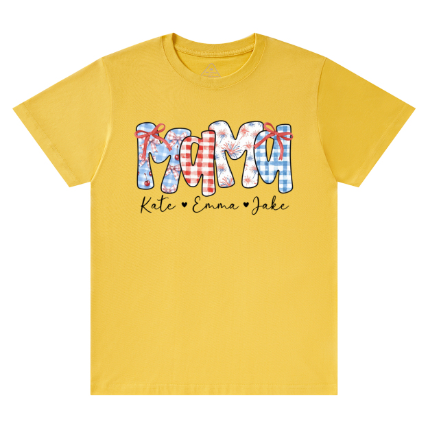 Personalized 4th Of July Mama T-Shirts