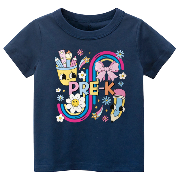 Personalized School Days Rainbow Collection Toddler&Kid's Tees Beepumpkin 