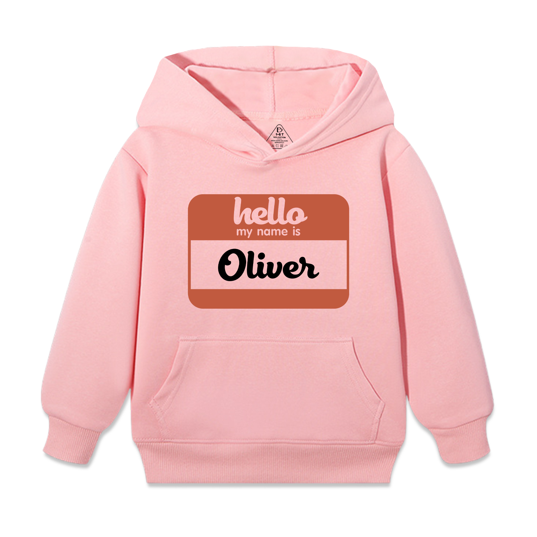 Hello My Name Is Personalized Kid's Hoodies Beepumpkin