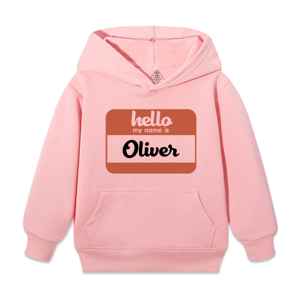 Hello My Name Is Personalized Kid's Hoodies Beepumpkin
