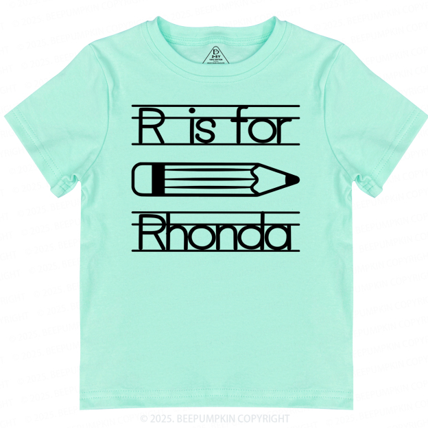  Custom Alphabet School Shirt For Kids