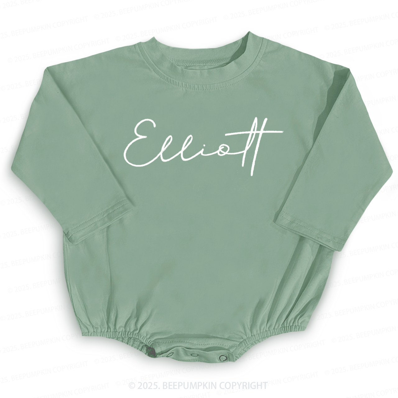 Personalized Puff Name Baby Bubble Romper Beepumpkin