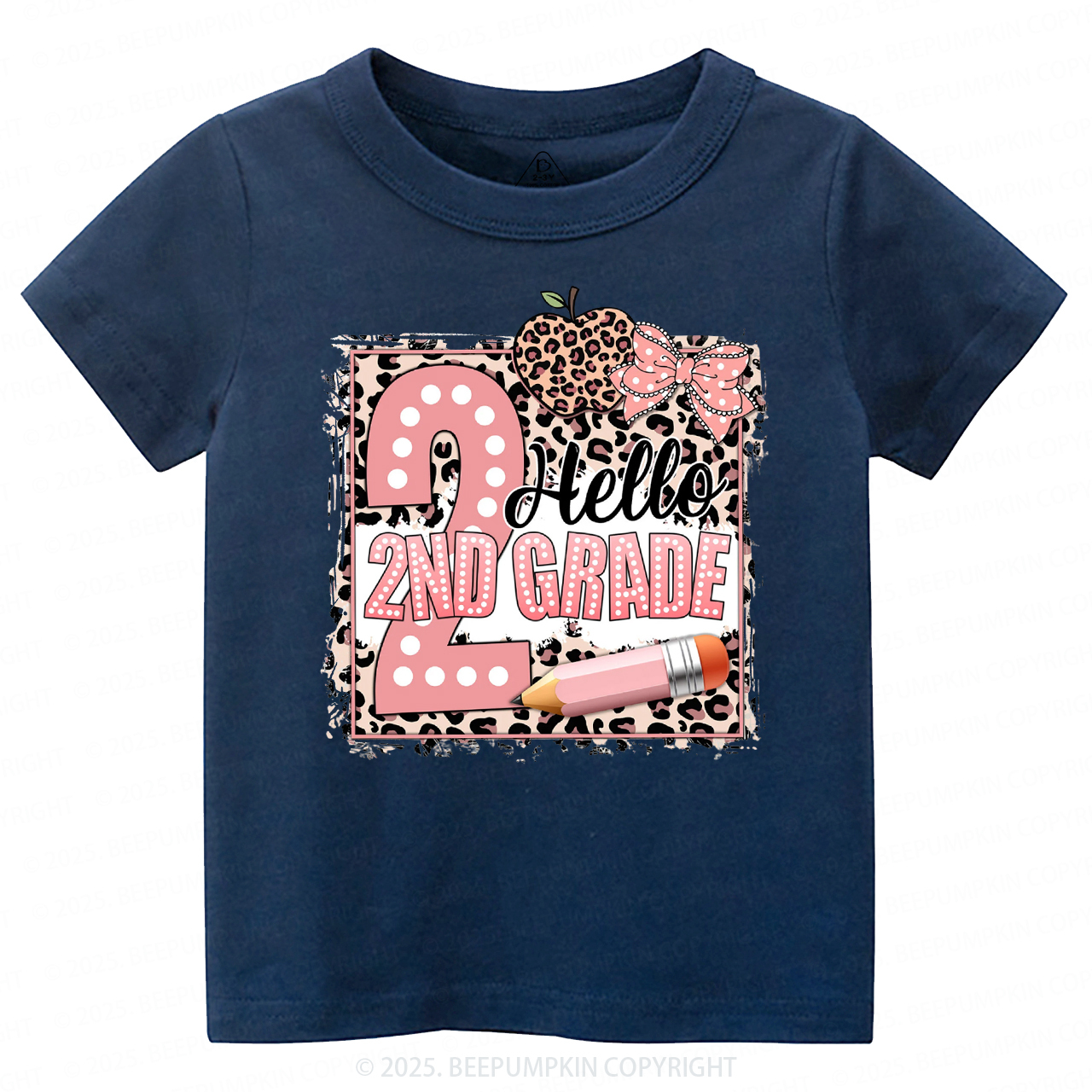 Personalized Leopard Grade Back To School Toddler&Kid's Tees Beepumpkin