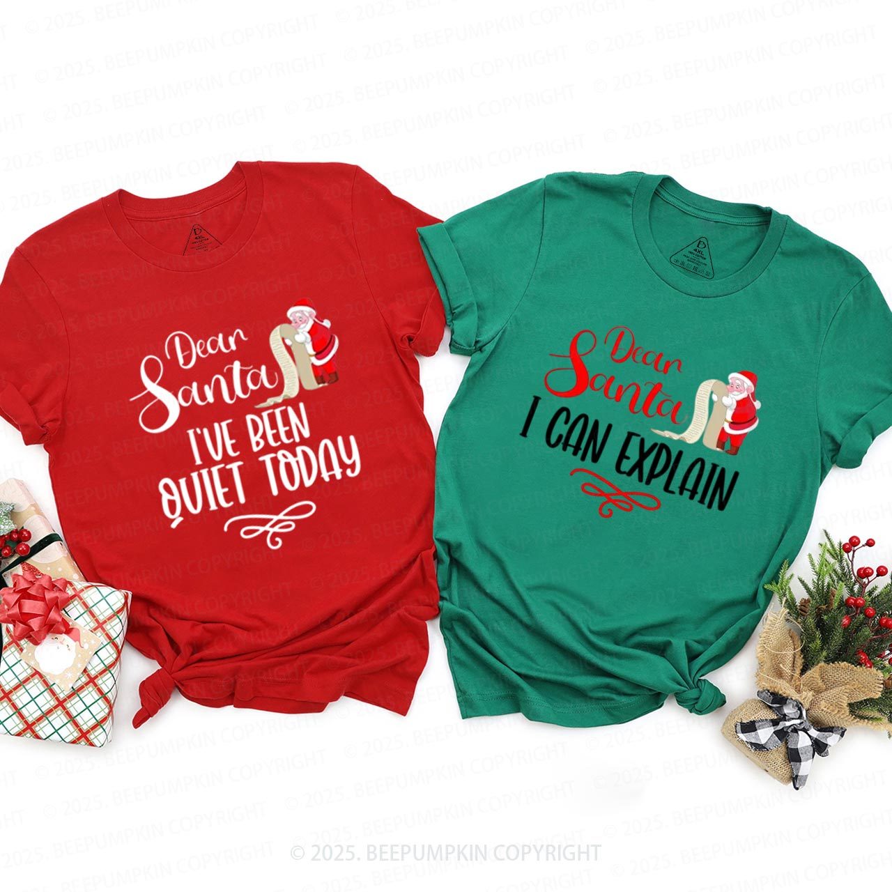 Personalized Dear Santa Family Matching T-Shirts Beepumpkin