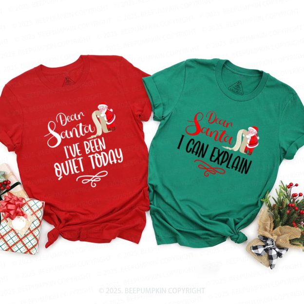 Personalized Dear Santa Family Matching T-Shirts Beepumpkin