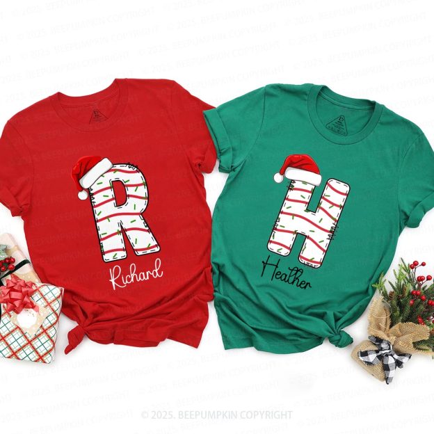 Personalized Candy Letters Name Family Matching T-Shirts Beepumpkin