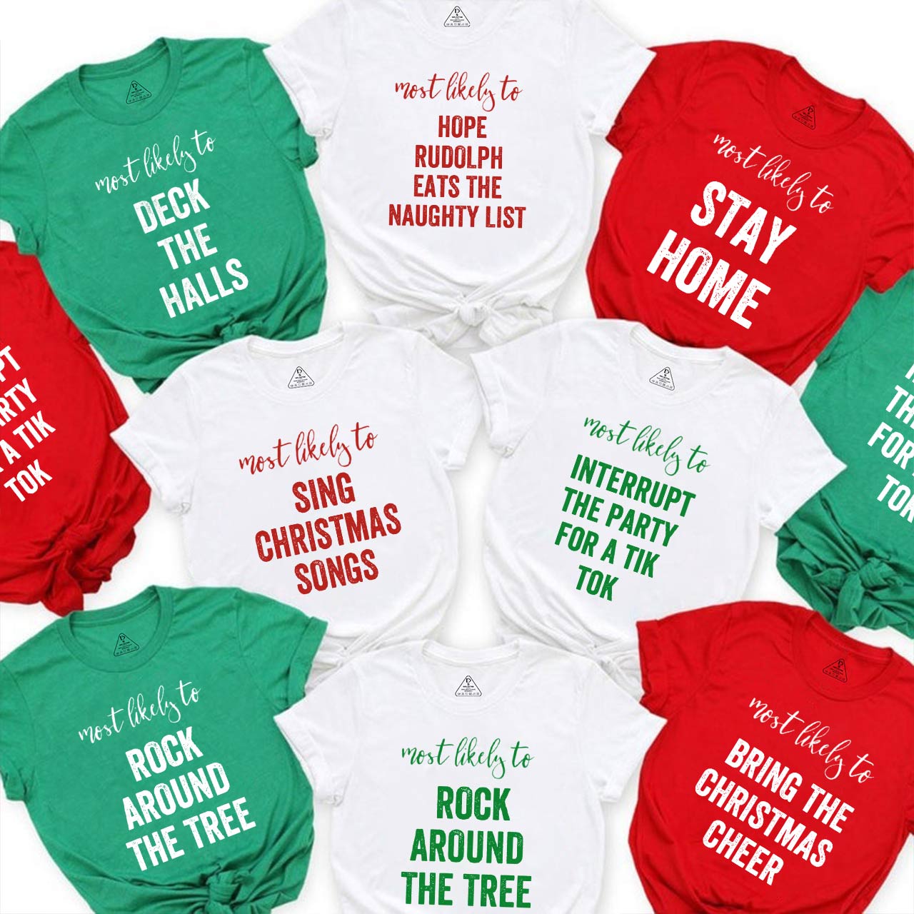 Personalized Most Likely To Funny Christmas Family Matching T-Shirts Beepumpkin