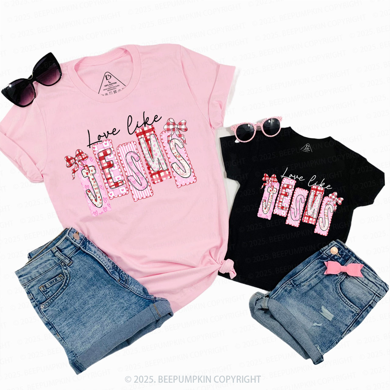 Love Like Jesus Valentine's Day Family Shirt