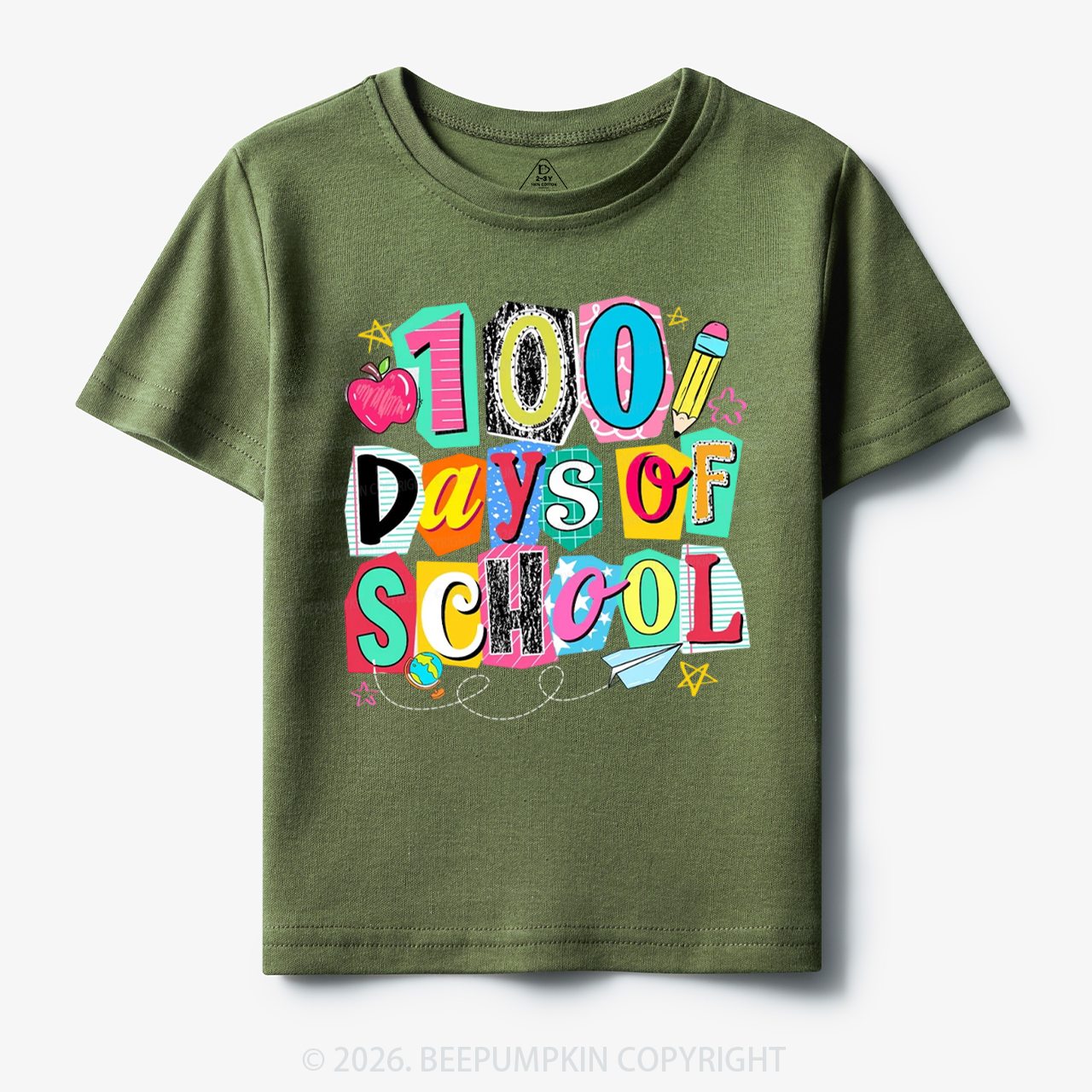 Color Pop 100 Days of School Toddler&Kid's Tees