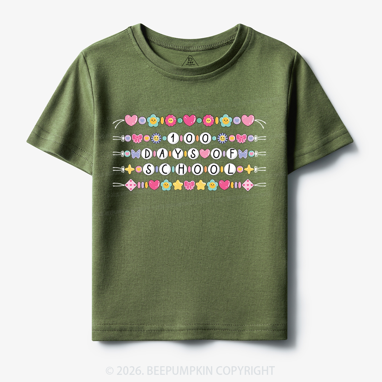 100 Days of School Beaded Bracelet Toddler&Kid's Tees