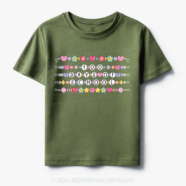 100 Days of School Beaded Bracelet Toddler&Kid's Tees