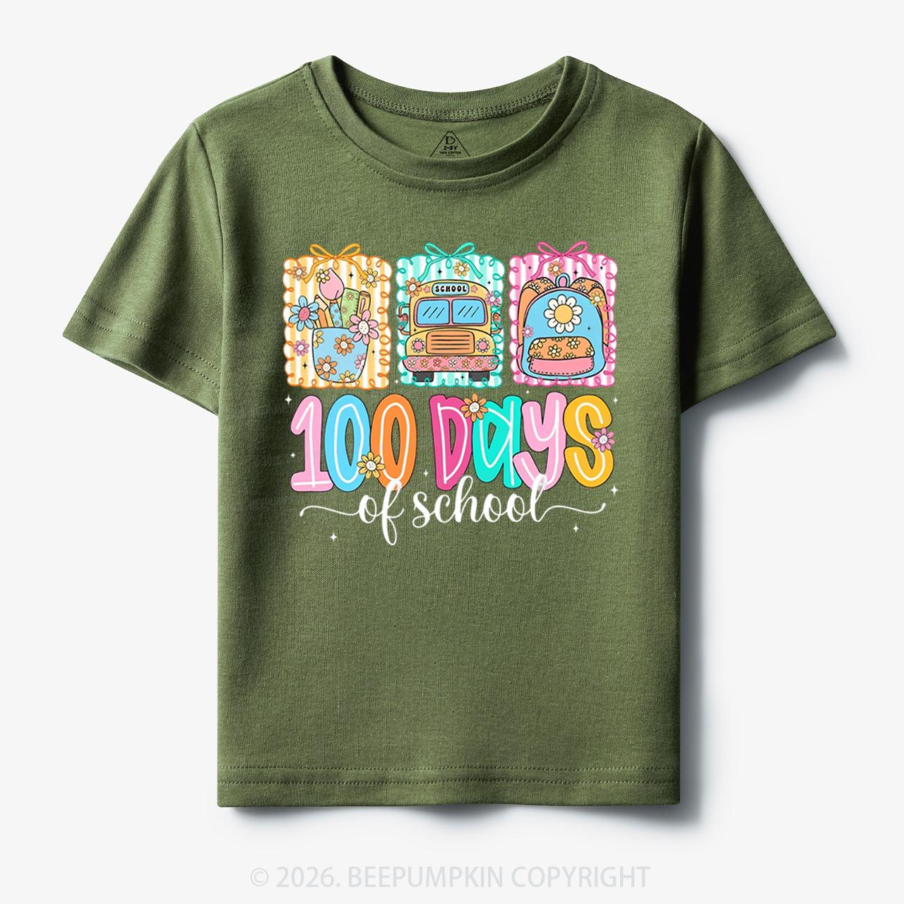 Classroom Art 100 Days of School Toddler&Kid's Tees