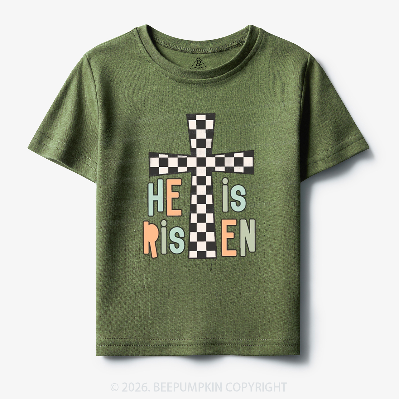 He Is Risen Easter Trendy Christian Toddler&Kid's Tees