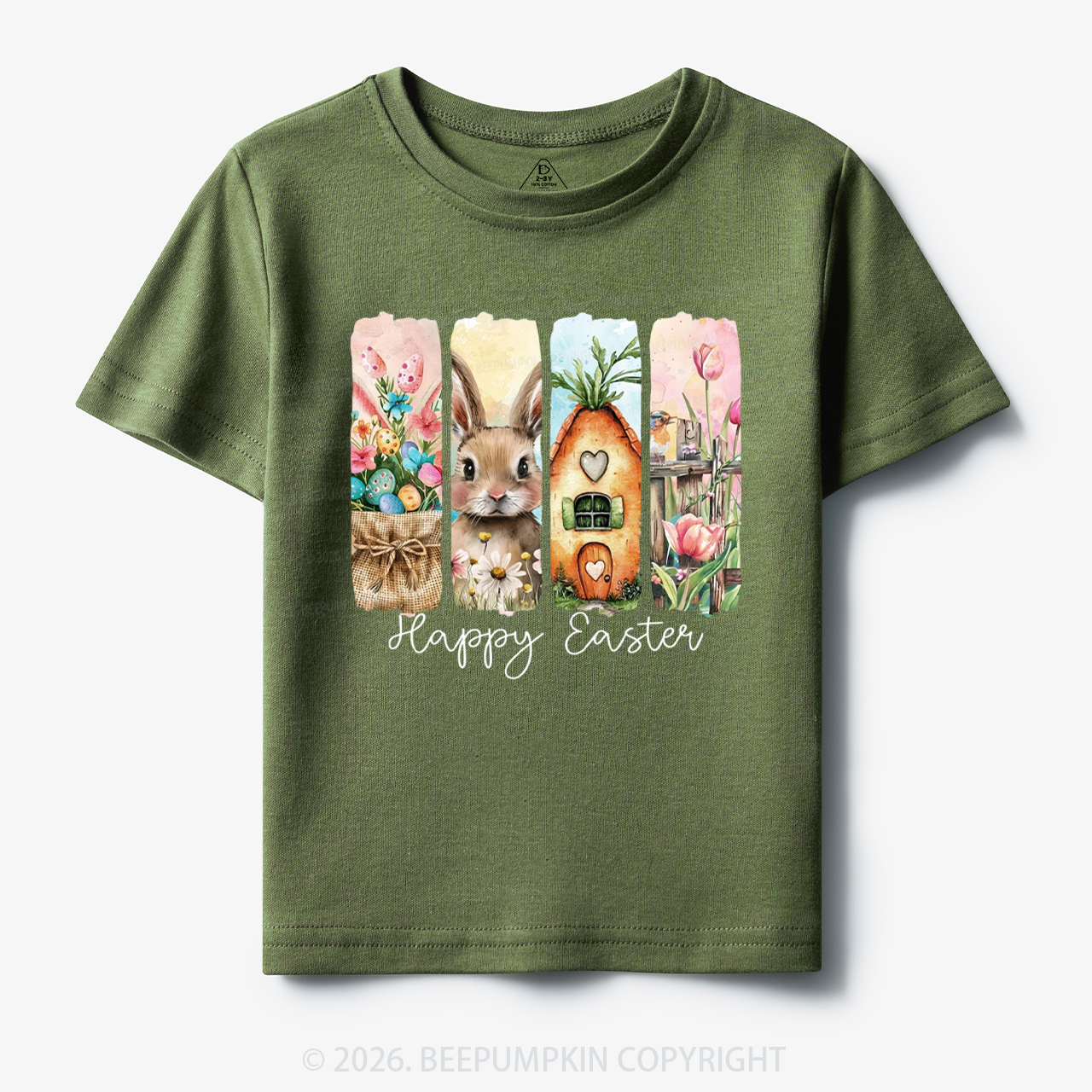 Happy Easter Floral Spring Toddler&Kid's Tees