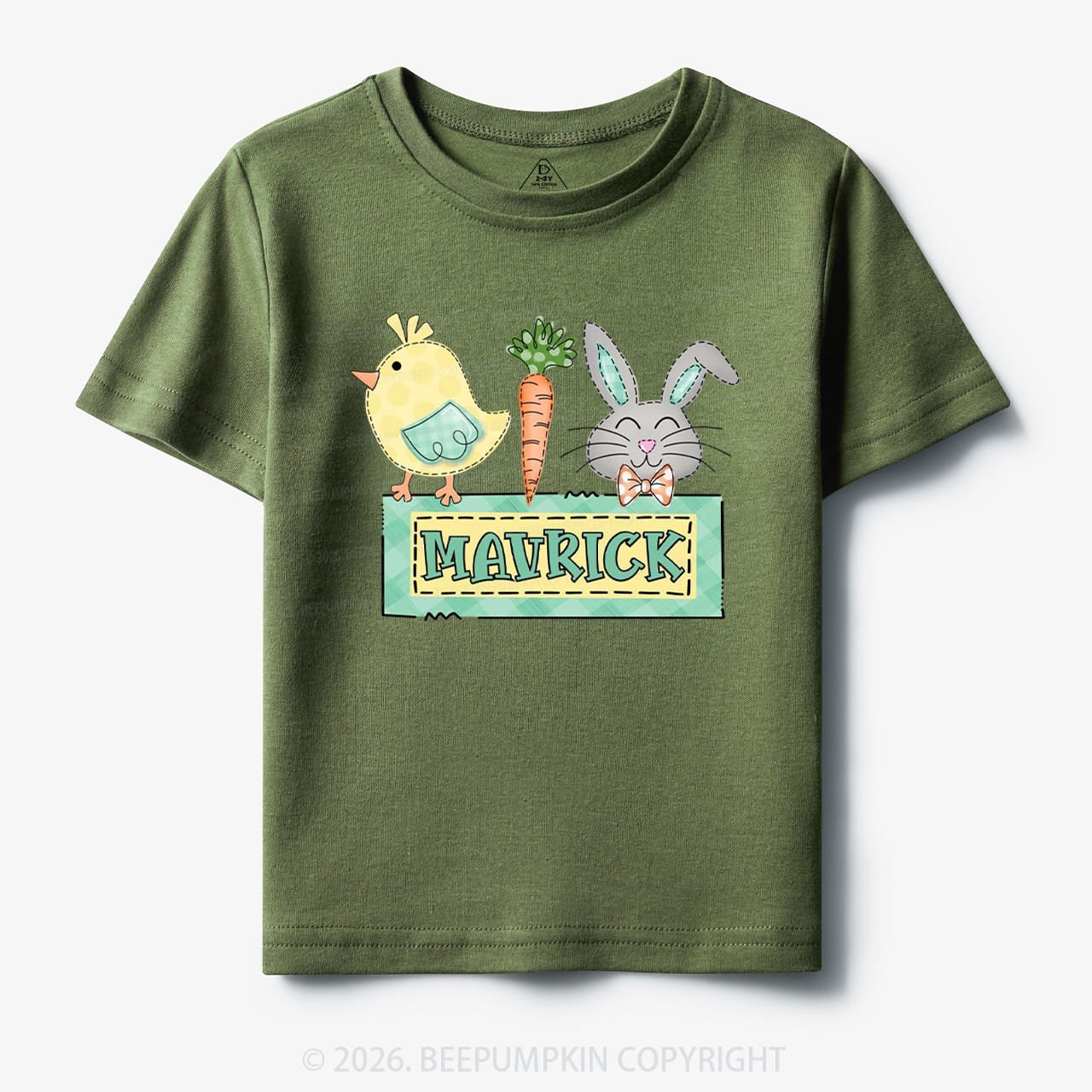 Personalized Name Easter Bunny Carrot Toddler&Kid's Tees