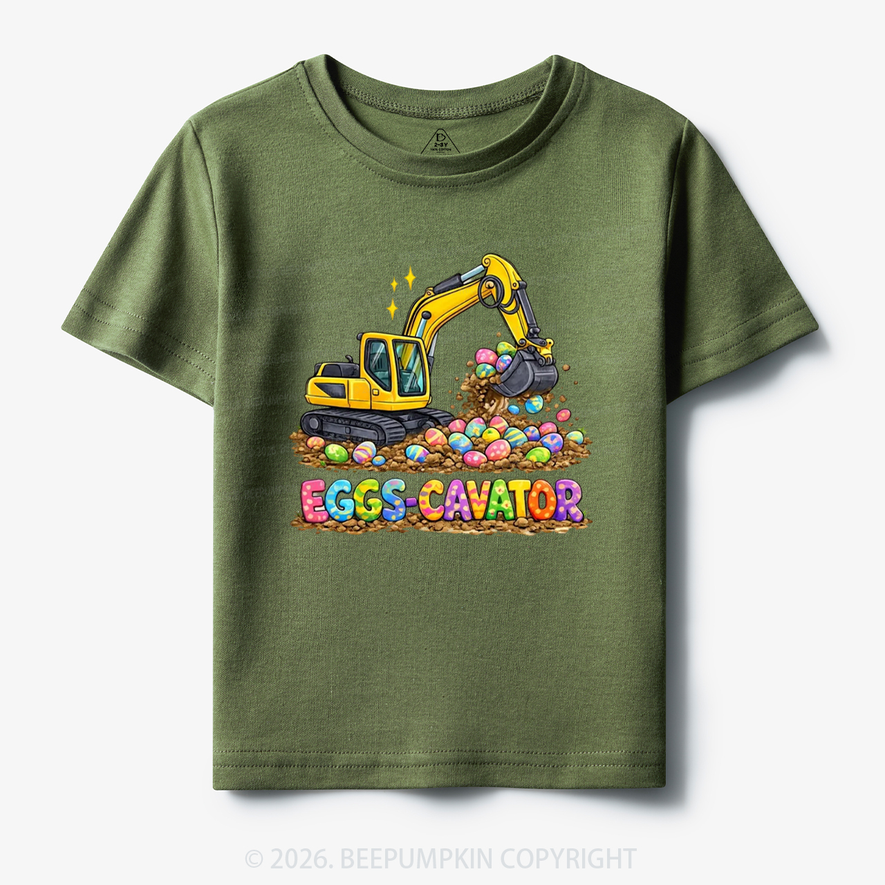 Eggs-Cavator Excavator Easter Toddler&Kid's Tees