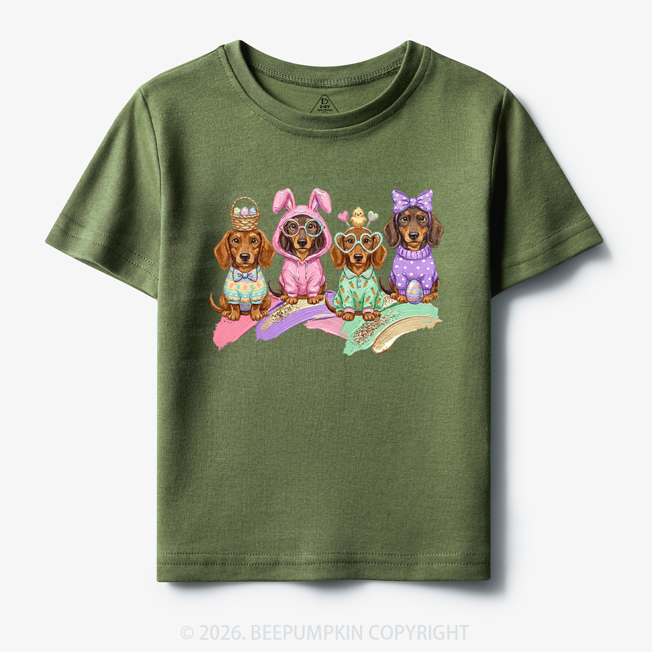 Easter Dog Cute Dachshund Toddler&Kid's Tees