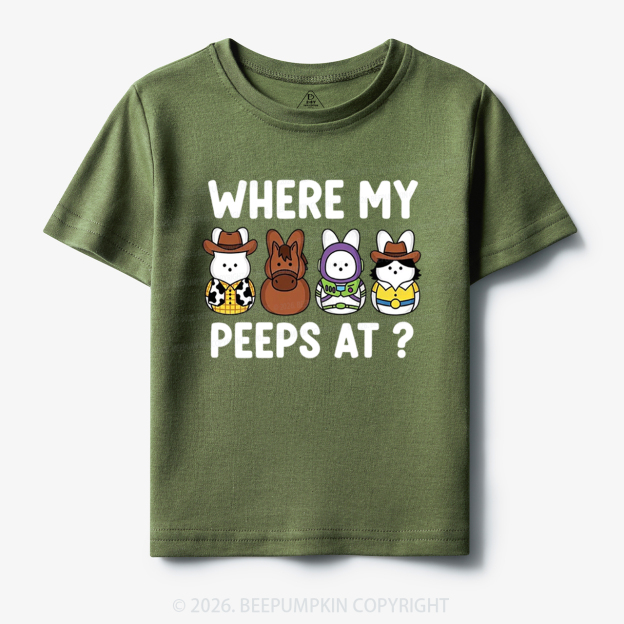 Where My Peeps At Easter Toddler&Kid's Tees
