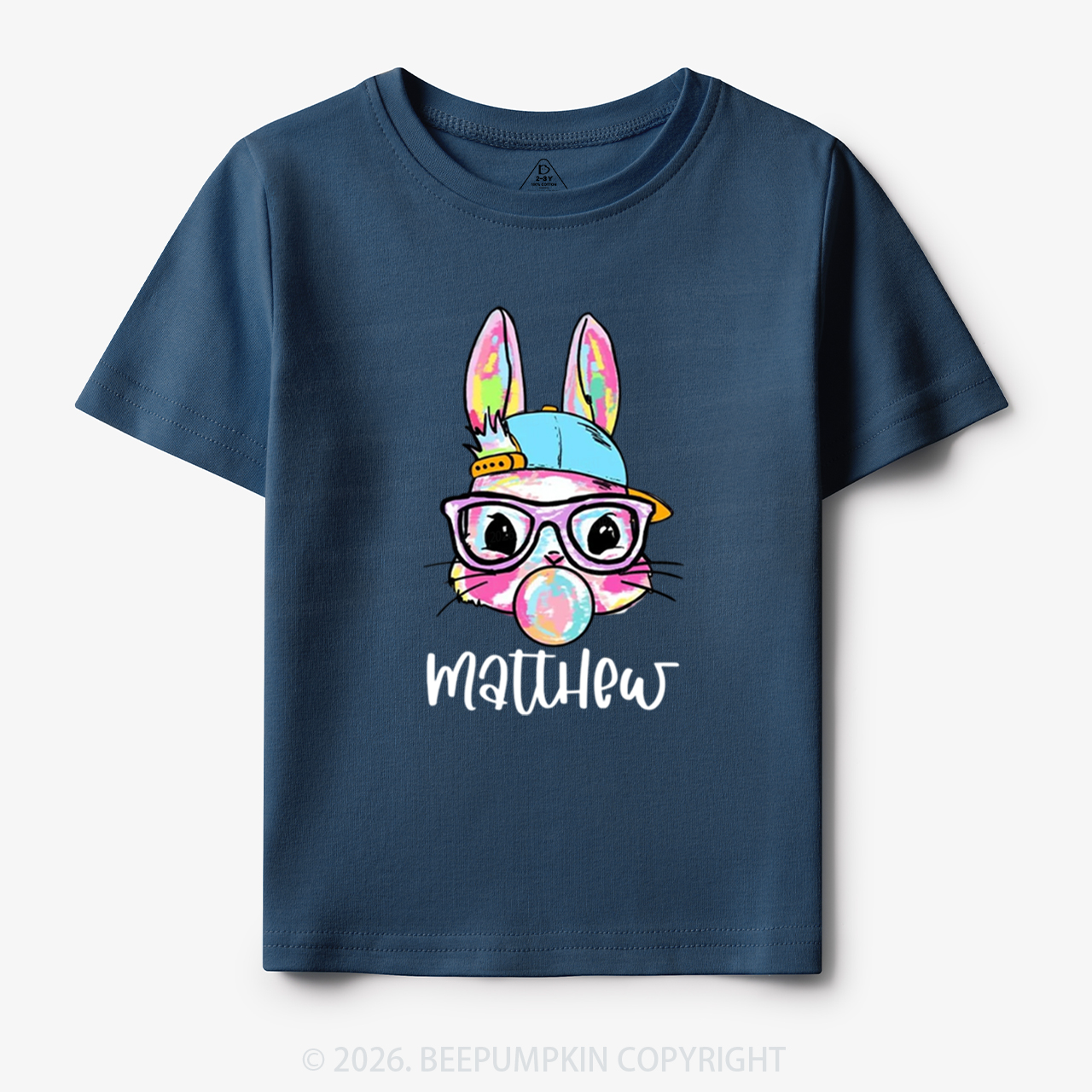 Personalized Kid Name Easter Bunny Coquette Bow Toddler&Kid's Tees