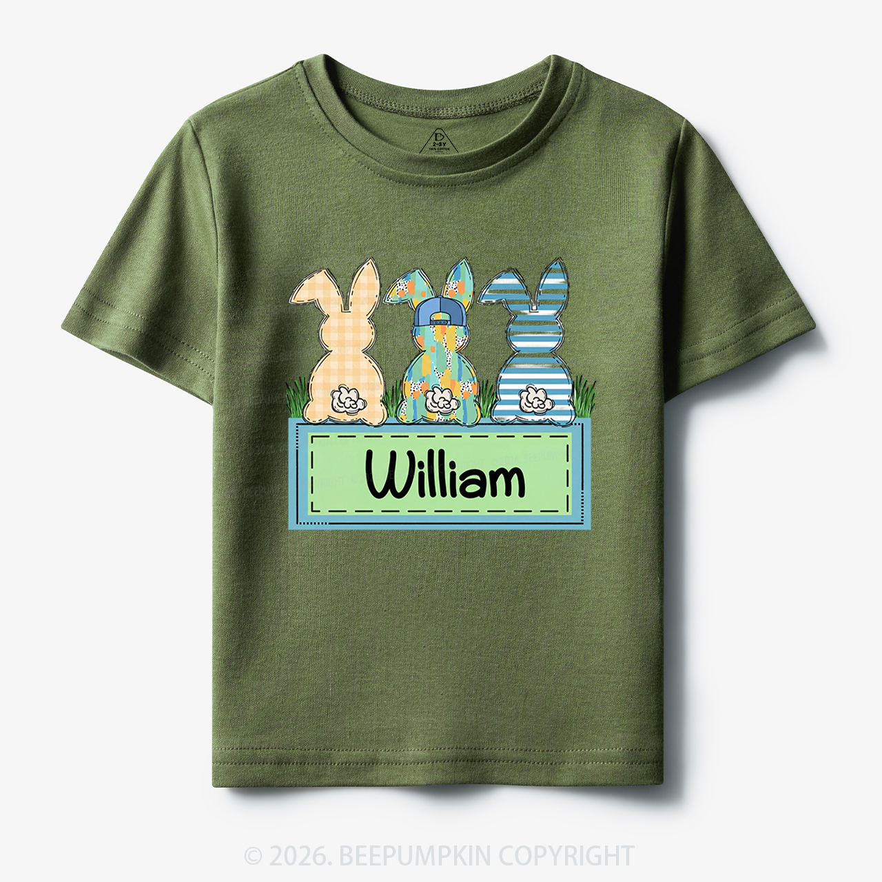 Personalized Name Retro Happy Easter Toddler&Kid's Tees