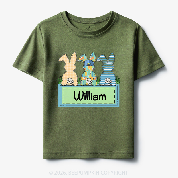 Personalized Name Retro Happy Easter Toddler&Kid's Tees