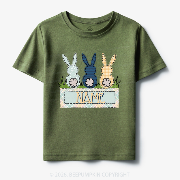 Personalized Name Easter Bunny Trio Toddler&Kid's Tees