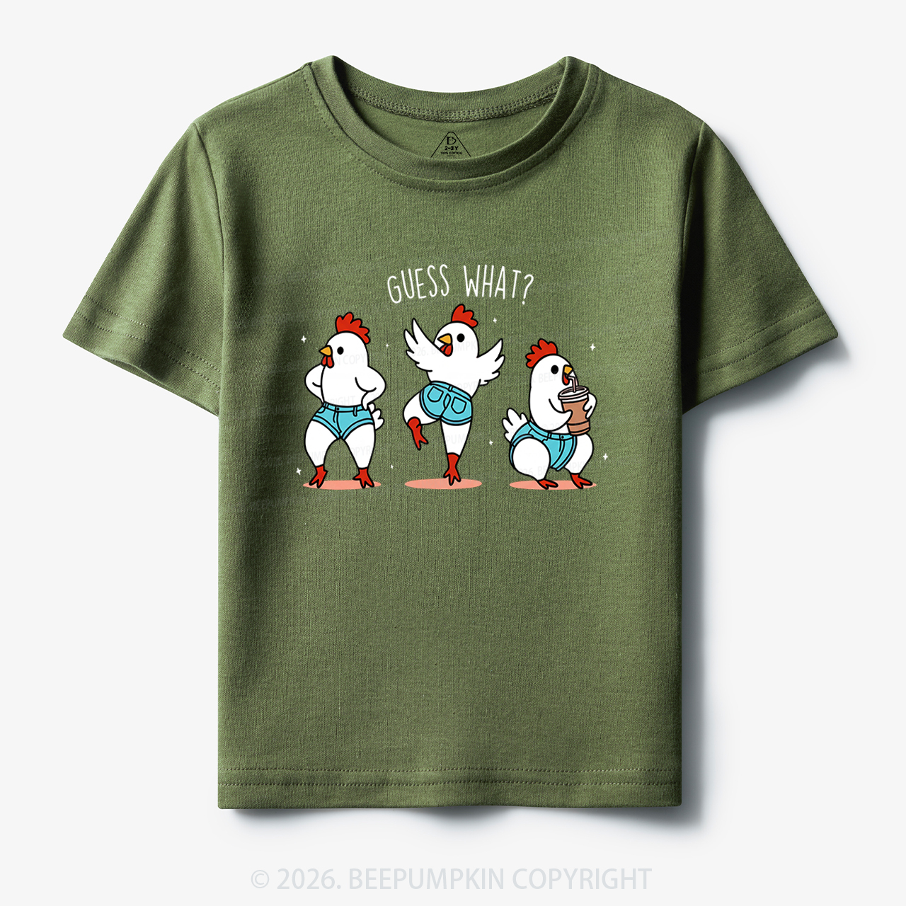 Guess What Chicken Butt Funny Western Toddler&Kid's Tees