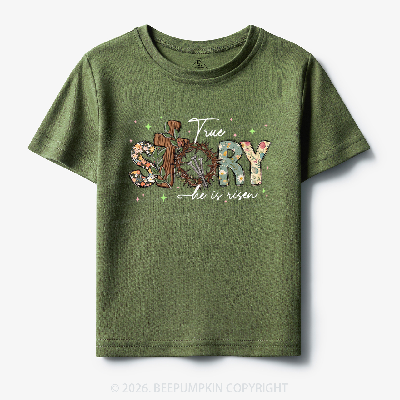 True Story He Is Risen Retro Easter Toddler&Kid's Tees