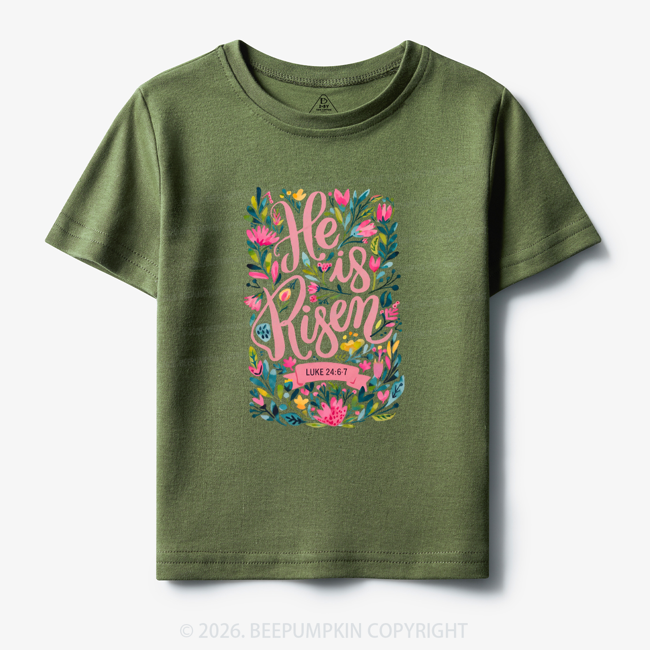 Christian Easter Floral Resurrection Toddler&Kid's Tees