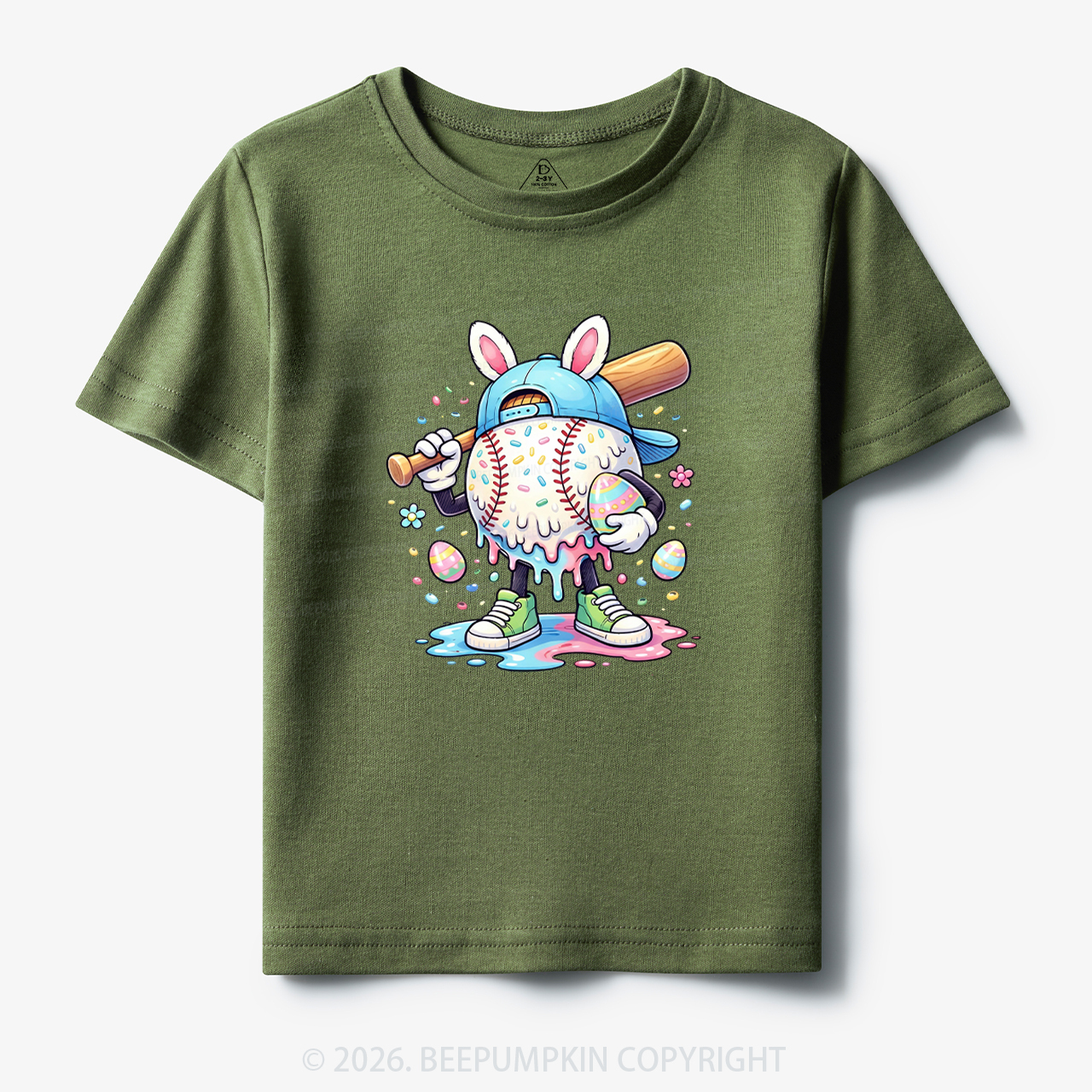 Easter Baseball Drip Toddler&Kid's Tees