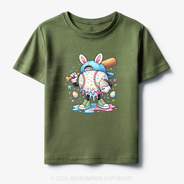 Easter Baseball Drip Toddler&Kid's Tees