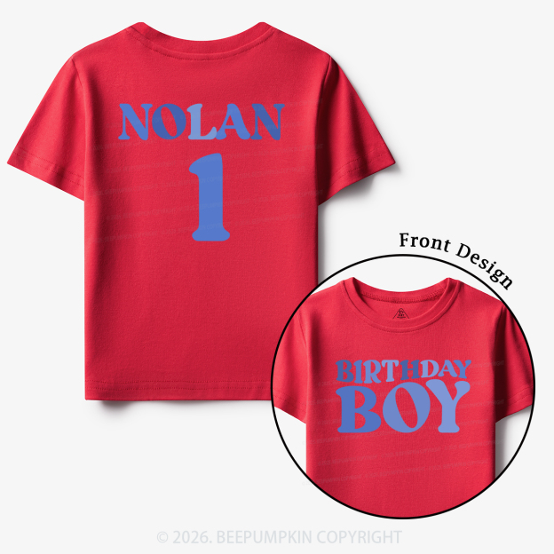 Personalized Name Birthday Boy Toddler&Kid's Tees