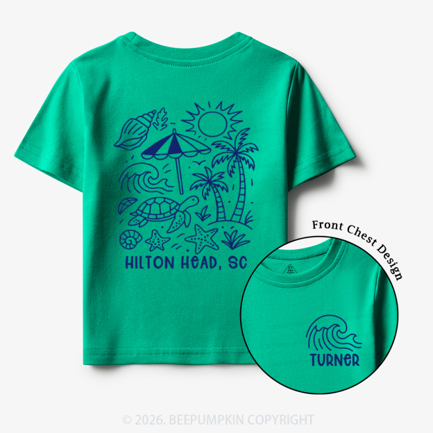Personalized Name Summer Beach Toddler&Kid's Tees