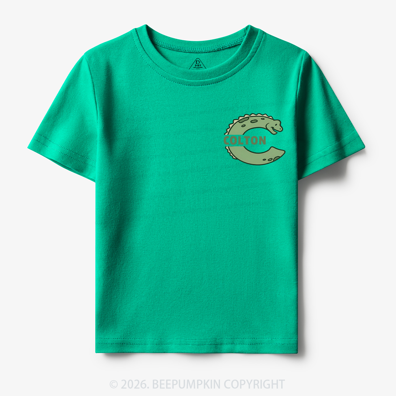Personalized Cute Dinosaur Initial With Name Toddler&Kid's Tees