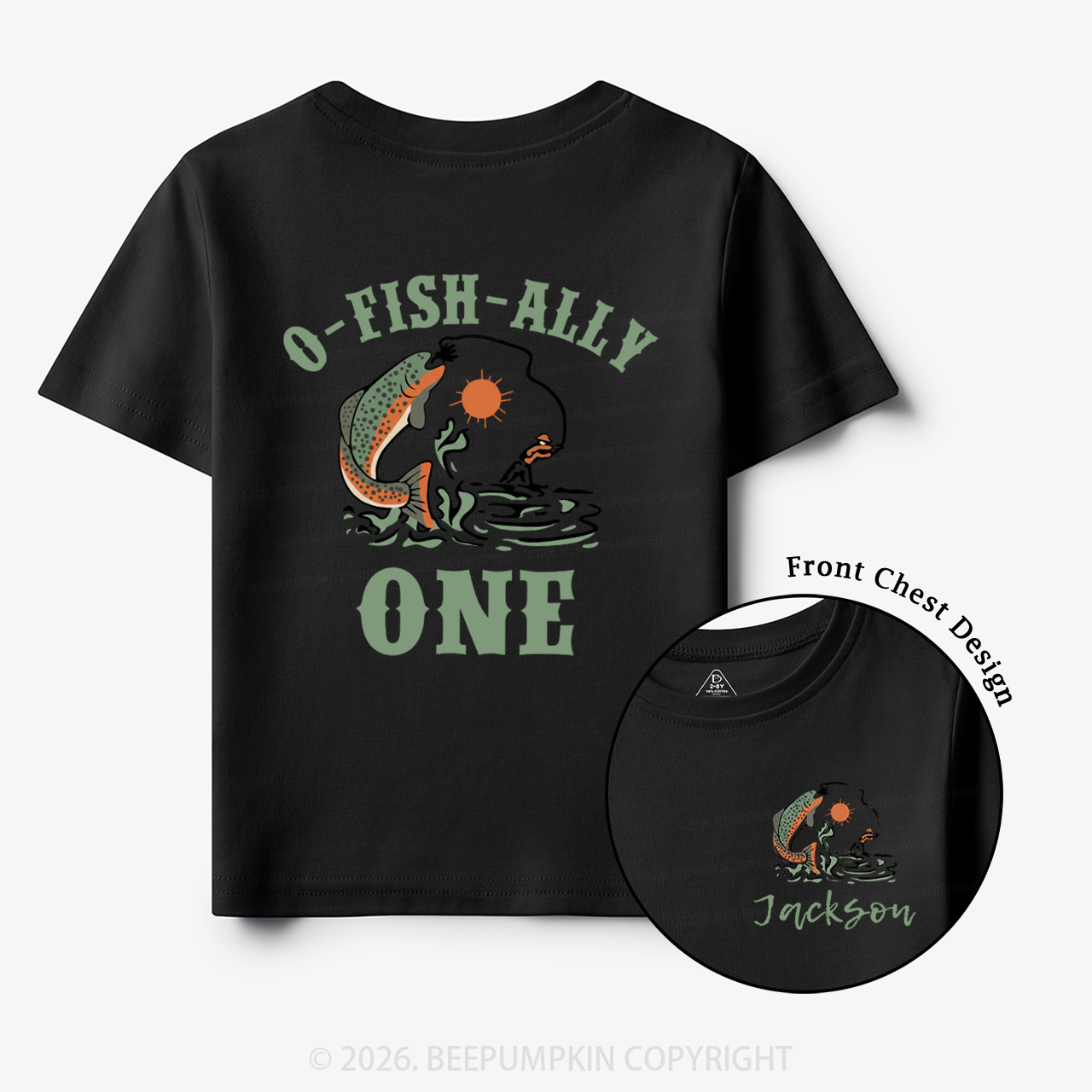 Personalized O-Fish-Ally One Birthday Party Toddler&Kid's Tees
