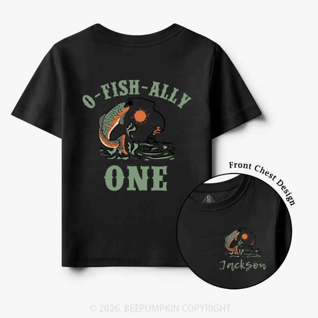 Personalized O-Fish-Ally One Birthday Party Toddler&Kid's Tees
