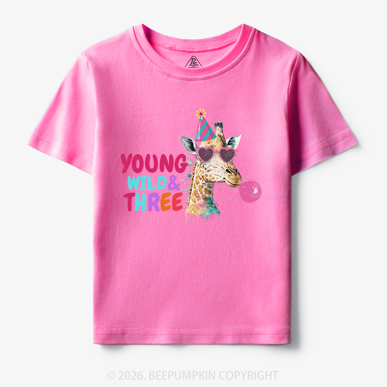 Young Wild Birthday Safari Zoo Toddler&Kid's Tees