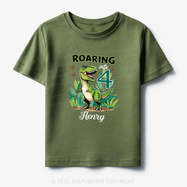 Personalized Dinosaur Birthday Any Age Toddler&Kid's Tees