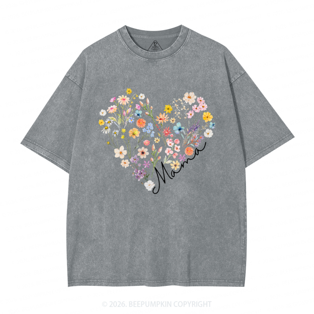 Bohemian Floral Adult Washed T-Shirts
