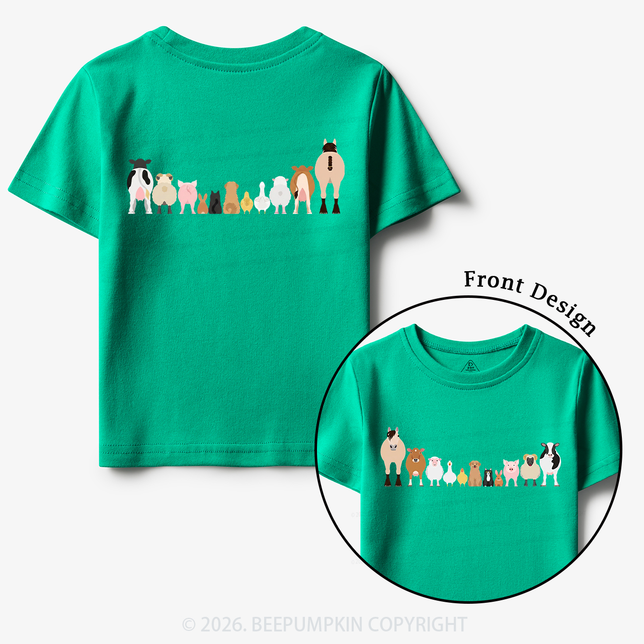 Cute Farm Animals Toddler&Kid's Tees