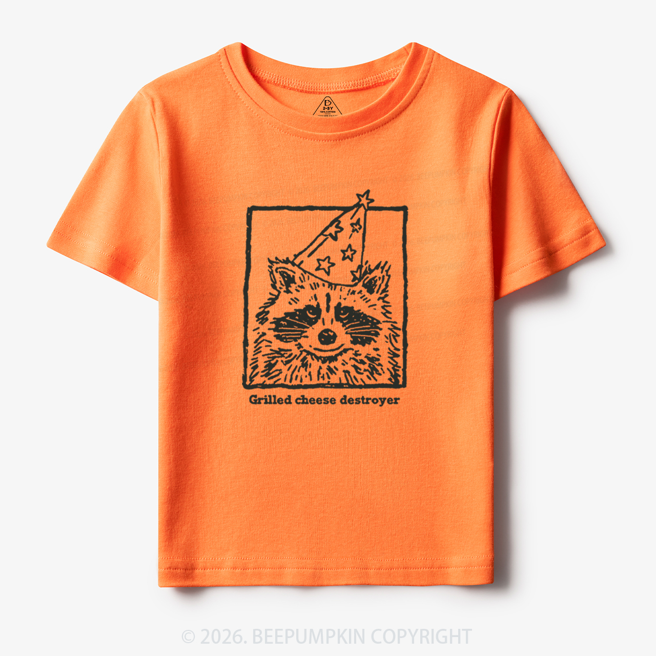 Vintage Raccoon Funny Grilled Cheese Destroyer Toddler&Kid's Tees