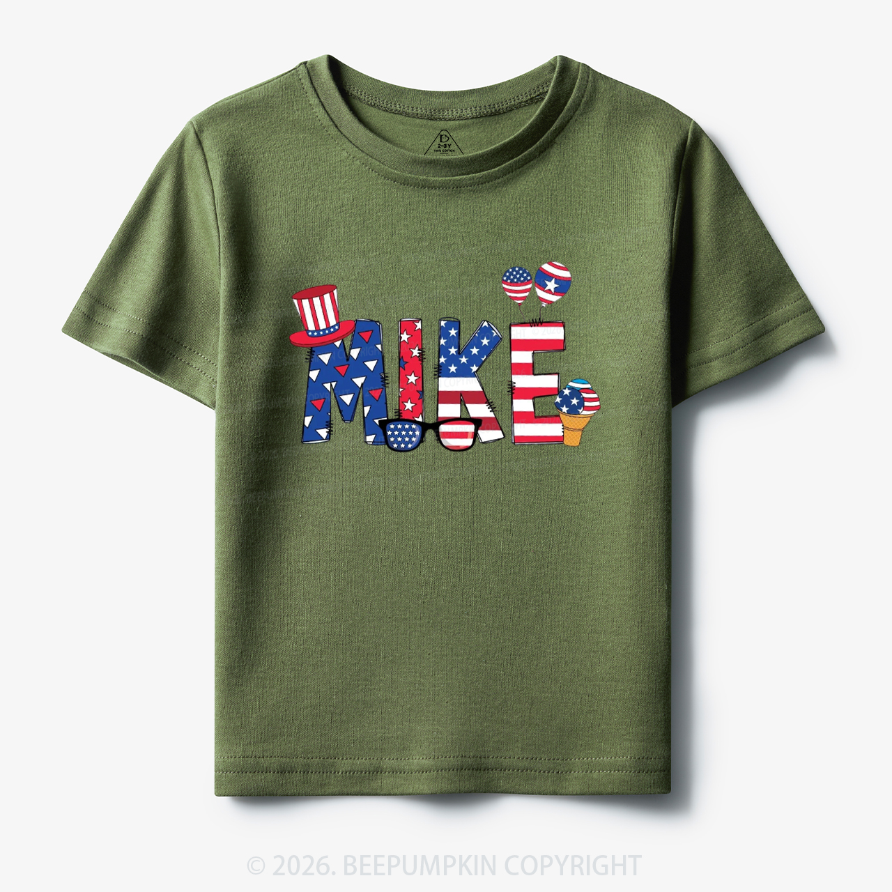 Personalized 4th Of July USA Patriotic Toddler&Kid's Tees