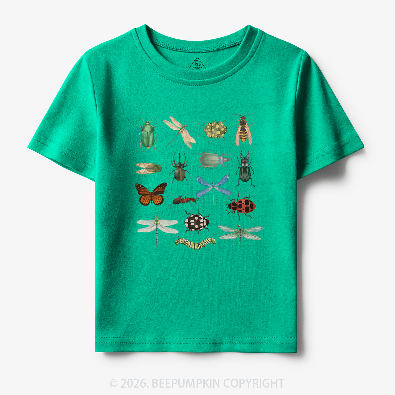 Retro Bugs Boho Natural Toddler&Kid's Tees