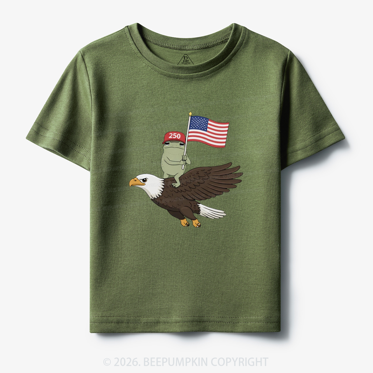 Americas 250th Birthday Funny Frog Toddler&Kid's Tees